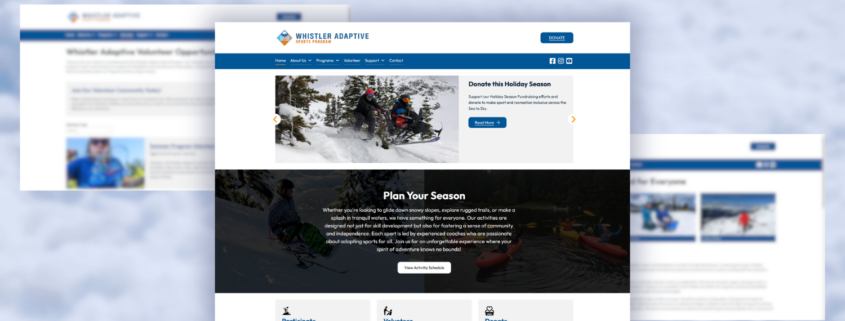 A preview of the Whistler Adaptive website