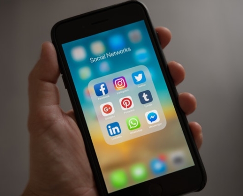 iphone showing social media