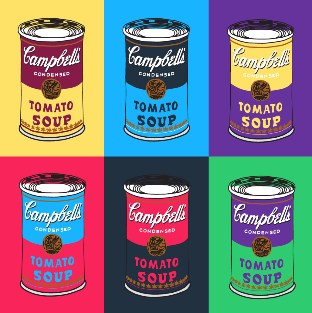 andy warhol soup cans graphic